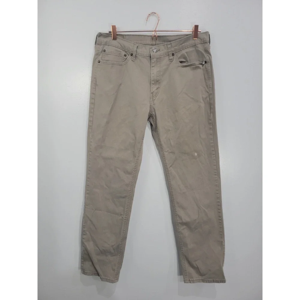 Levis 541 Athletic Taper Khaki Tan‎ Pants Mens 35x34 (Measures 35x32) Stretch